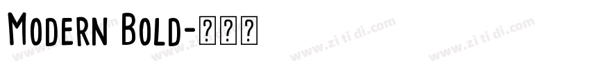 Modern Bold字体转换